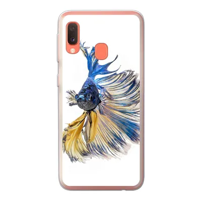 Produktbild von MuchoWow® Handyhülle Schutzhülle Hülle für Samsung Galaxy A20e Fisch - Schwanz - Blau Silikon Softcase Handy Hülle - Abdeckung