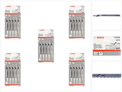 Obrázek produktu pro Bosch 2 608 633 622, List pro přímočarou pilu, Dřevo, Vysokouhlíková ocel, 2,7 mm, 10 cm, 25 kusů