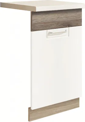 Produktbild von Möbelfront für vollintegrierten Geschirrspüler 45 cm – ECONO ZM 45, Weiß Hochglanz – 45 x 71,6 x 2,5 cm – inkl. Griff – kein Schrank/Gerät