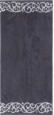 Produktbild von grace grand spa Duschtuch Akanthus Bordüre mit Akanthus-Muster Dunkelgrau bordüre One Size