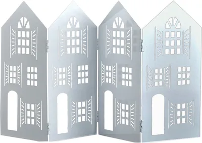 Produktbild von Häuserzeile Aufsteller Lichthaus Weihnachtsdeko Dobli Weiss