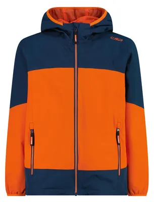 Produktbild von CMP KID JACKET FIX HOOD Jungen Outdoorjacke Allwetterjacke midnight/carrot 176