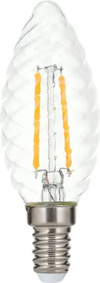 Produktbild von LED Kerze gedreht, E14, Lampe, Leuchtmittel, Ersatzglühbirne, Ersatzteil, 3 Watt, 330 Lumen, 2700 Kelvin, warmweiß, klar, nicht dimmbar