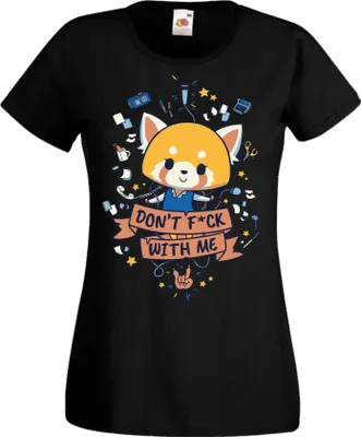 Immagine prodotto di Maglietta da donna Manga Anime Aggretsuko 01 Aggretsuko, Lady L , Noir