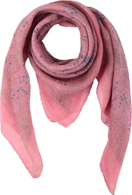 Produktbild von Baumwolltuch - Indisches Muster 1 - rosa - quadratisches Tuch