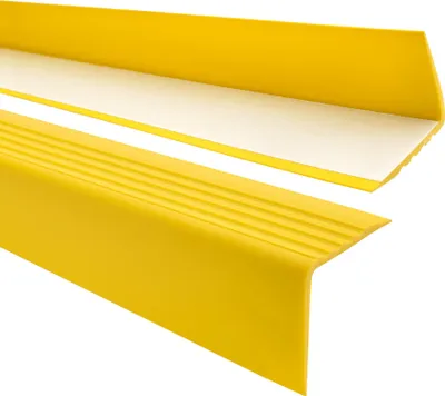 Obrázek produktu pro Protiskluzový schodišťový profil s lepidlem 50x42 mm, žlutý 200 cm