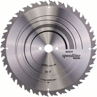 Obrázok produktu pre Bosch Professional 2 608 640 683 Bosch 683-Hoja de Kotúčová píla Speedline Wood (350 x 30 x 3,5 mm, 32), 350 mm