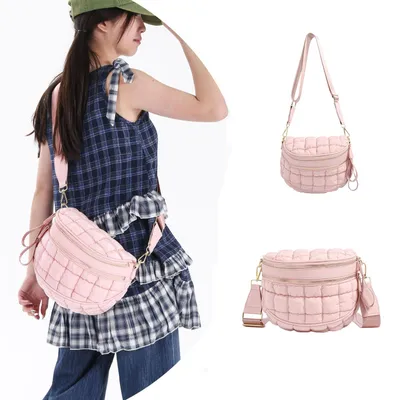 Produktbild von Crossbody Bag Damen Umhängetasche, Casual Schultertasche, Rosa