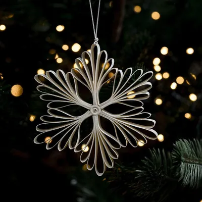 Produktbild von Weihnachtsbaumschmuck, Hänge Dekoration - Schneeflocke
