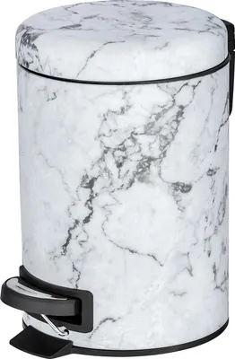 Produktbild von Wenko Kosmetikeimer Treteimer Metall Onyx 17 x 25 x 22,5 cm 3 Liter mit herausnehmbarem Kunststoffeinsatz