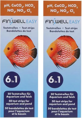 Produktbild von Finwell EASY 6 in 1 Teststreifen für die Analyse im Süßwasser Aquarium und Teich, 100 Stück