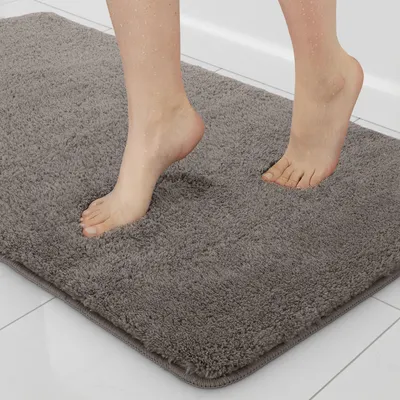 Immagine prodotto di Tappetino da bagno Dariana in diatomite Comfort 60x50 cm Grigio - Tappetino da bagno antiscivolo in diatomite, ad asciugatura rapida