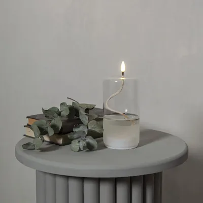 Zdjęcie produktu dla Świeca Led szklana woskowa FLAMME FLOAT 17,5cm
