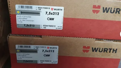 Produktbild von Art. 0234930212 Würth AMO III Stahl Schrauben 7,5x212 AW 30 Fenstermontage, 100 Stück