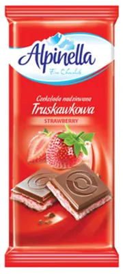 Zdjęcie produktu dla Open Food 5901806000216, 100 g, 100 g, C, e120, e160c, e330, e476, Strawberry, Palm Oil, Võib Sisaldada Gluteeni Sisaldavaid Teravilju, Dairy, Palm Oil And Fat,..., 2295 kJ