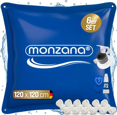 A blue package with product details and accessories shown.