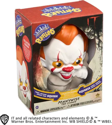 A product box for a Pennywise squishy toy.