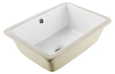 Immagine prodotto di Lavabo da incasso VEVOR, 400 x 305 mm, con troppopieno, lavabo da bagno, bianco.