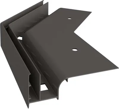 Produktbild von Renoplast Aluminium Traufprofil W10 Belüftungsboden, Außenecke 135°, Graphit