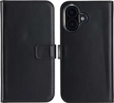 Obrázek produktu pro Selencia Kožené pouzdro s klopou iPhone 16 - černé