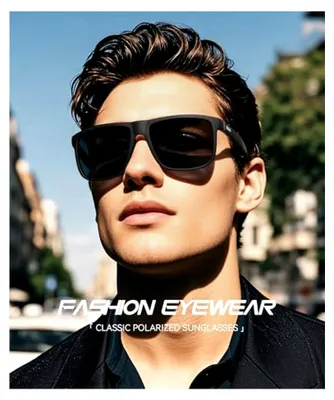 Produktbild von Polarisierte Sonnenbrille für Herren und Damen; Vintage/Klassisch/Elegant Brillengestell; HD-Pilotobjektive; Golf/Fahren/Angeln/Reisebrille/Outdoor-Sportarten