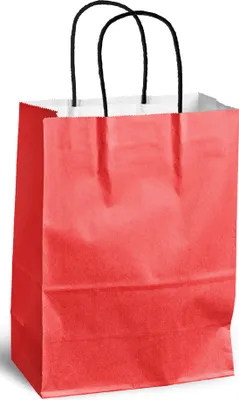 Image de MAILmedia 30108501 MAILmedia Sac en papier avec cordon, 3,5 litres, rouge