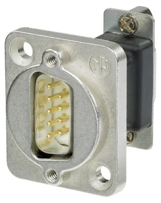Obrázok produktu pre Neutrik NADB9MF Kabelschnittstellen-/adapter D-SUB Schwarz - Silber (NADB9MF)