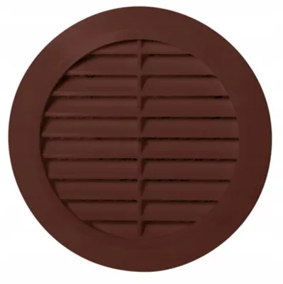 Image de Awenta T32br, couleur marron - diamètre 125 mm - grille de ventilation