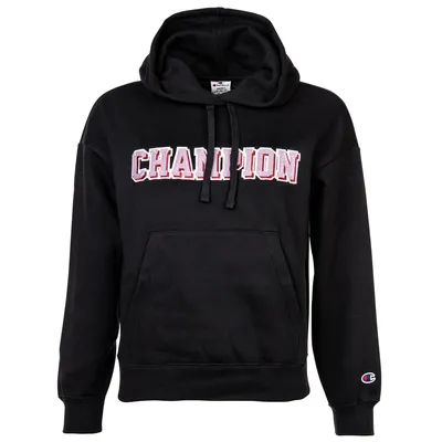 Produktbild von Champion Damen Sweatshirt - Hoodie, Kapuze, Kängurutasche, Logo, uni Schwarz L
