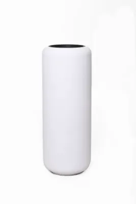 Image de VIVANNO Vase de sol en fibre de verre MERA Rond, blanc mat - 35x95 cm