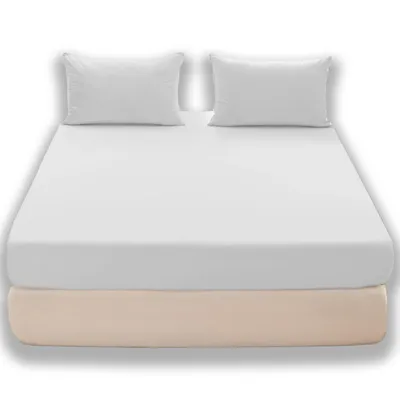 Zdjęcie produktu dla Prześcieradło 160x200cm z gumką Bawełna world jersey Biały miękkie GK01