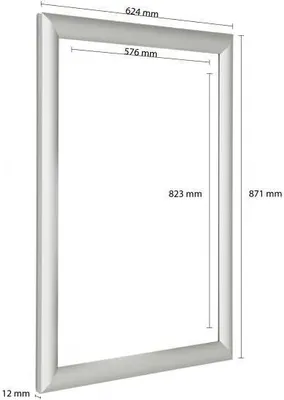 Produktbild von update displays  Klapprahmen Easy-Fix silber 62,4 x 87,1 cm
