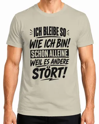 Productafbeelding van Ik blijf zoals ik ben. Statement T-shirt voor heren, met sarcasme, natuurmotief, maat XXL