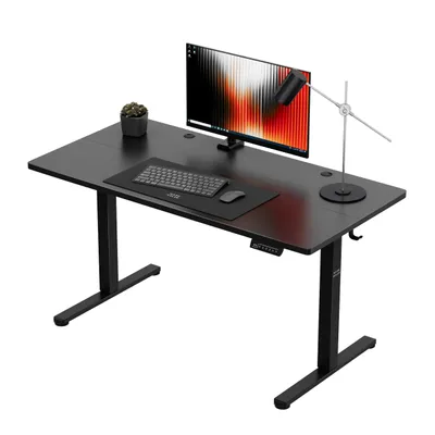 Produktbild von Mark Adler Leader 7.3 Elektrischer Schreibtisch Schwarz 140x60 cm, Höhenverstellbar 72–118 cm, ErgoHub Flex Panel, Kabelmanagement, Belastbar bis 50kg