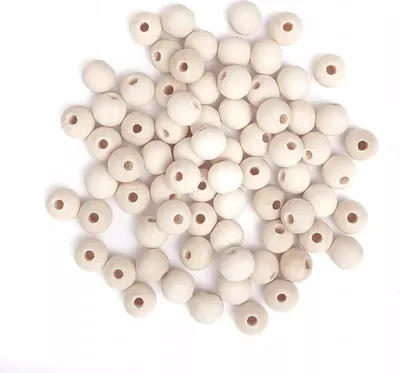 Produktbild von Holzperlen 12 mm zum Herstellen von Schmuck und Dekorationen