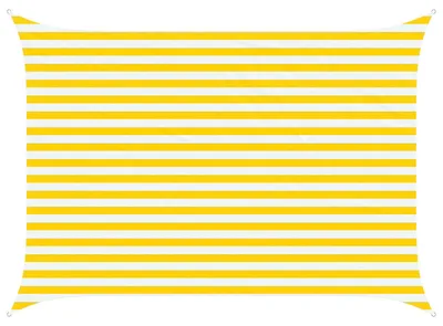 Image de vidaXL Tente d'ombrage jaune et blanche 3,5 x 2,5 m 100 % polyester Oxford
