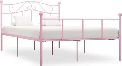 Obrázek produktu pro vidaXL Postelový rošt růžový kov 160x200 cm