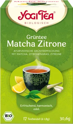 Produktbild von Yogi Tea  Grüntee Matcha Zitrone Teemischung, 30,6 g
