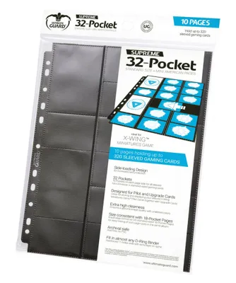 Produktbild von Ultimate Guard 32-Pocket Pages Standardgröße + Mini American Schwarz (10)