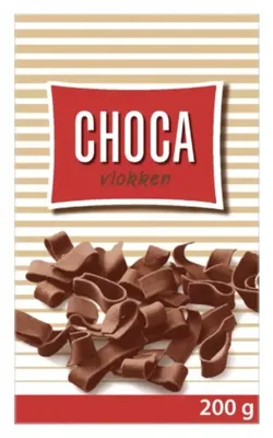 Produktbild von Choca Vlokken Schokoladenstreusel 200g – Feine Schokoladenflocken zum Dekorieren