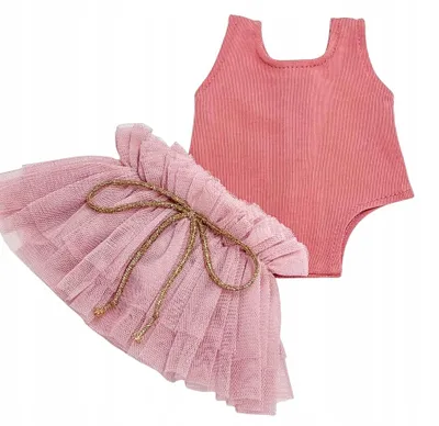 Produktbild von Miniland Ballerina-Outfit, Dunkelrosa Body & Tüllrock