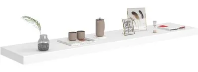 Zdjęcie produktu dla Wisząca półka z płyty MDF – 120 x 23,5 x 3,8 cm – biała