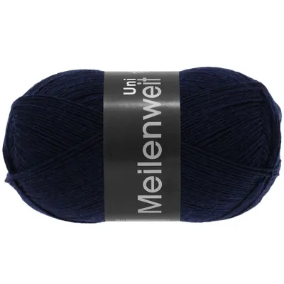 Produktbild von Lana Grossa MEILENWEIT 100 g UNI 4-fach Sockenwolle in Uni-Farben 420 m Farbe 1141 - Nachtblau