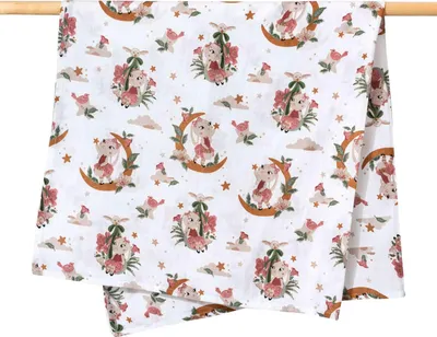 Produktbild von Musselin Mullwindeln – Wickeldecke 120 x 120 cm - Rabbit Princess