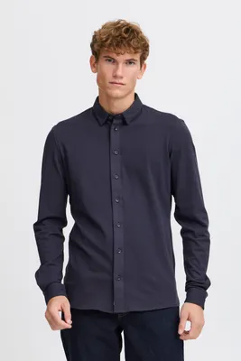 Immagine prodotto di Casual Friday CFARTHUR Camicia da lavoro da uomo in jersey piqué, misto cotone, leggermente elasticizzata, vestibilità slim