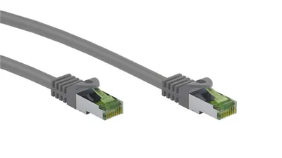 Immagine prodotto di Goobay 61118 Cavo patch CAT 8.1, S/FTP (PiMF), grigio, 5 m - conduttore in rame, guaina LSZH senza alogeni