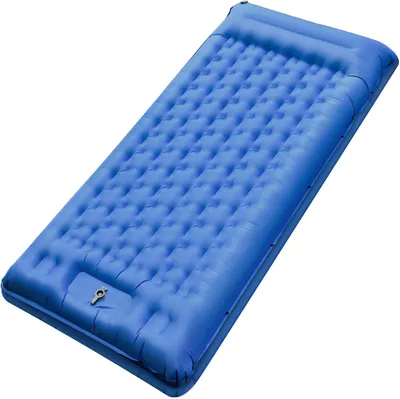 Produktbild von Aufblasbare Campingmatte, 196 x 80 x 16 cm, mit integrierter Fußpumpe und Kissen