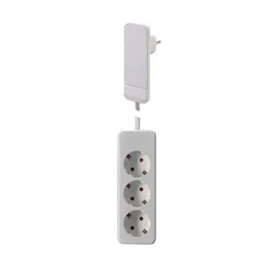 Immagine prodotto di BACHMANN Spina piatta CEE7/7 bianco, 1,6 m 3xCEE7/3
