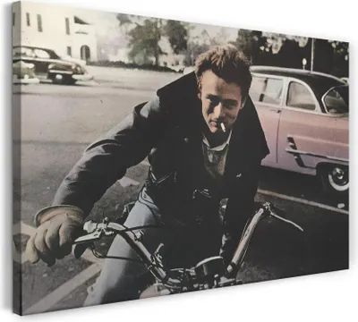 Produktbild von Leinwandbild (120x80cm): James Dean, echter Holz-Keilrahmen inkl. Aufhänger, handgefertigt in Deutschland
