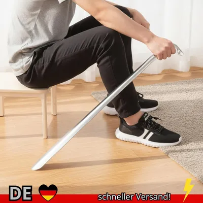 Produktbild von 52 Cm Extra Langer Schuhlöffel aus Edelstahl Silberfarben Metall